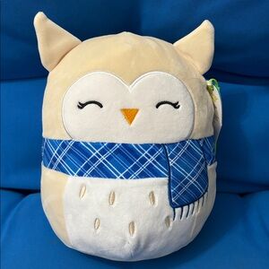 Original SquishMallows Vee Size 8 “ Inch Christmas Owl 2021 NWOTS